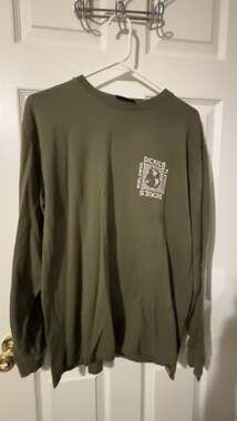 Dickies Marburry Worldwide Playground Olive Green Graphic Long Sleeve Tee